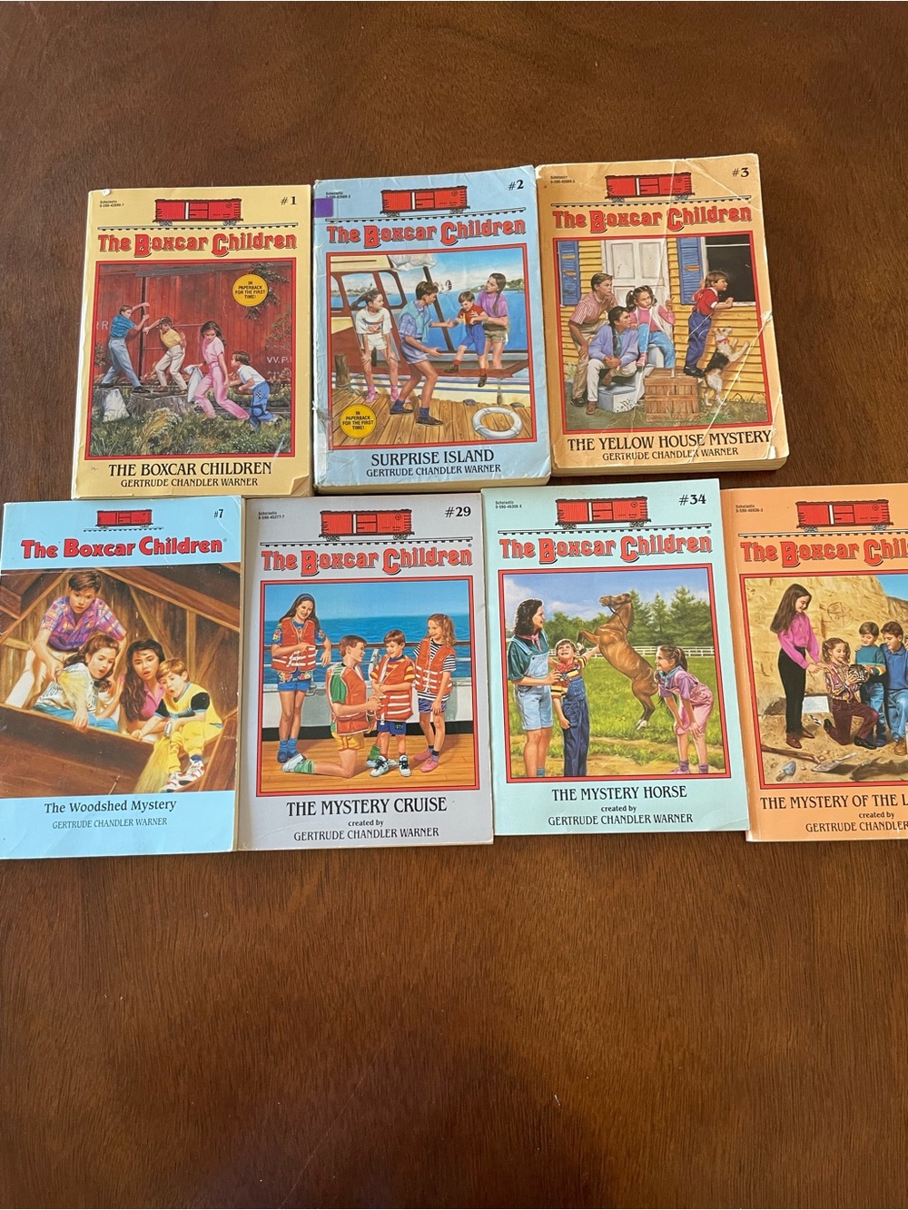 LOT of 7 The Boxcar Children by Gertrude C Warner Vintage Books